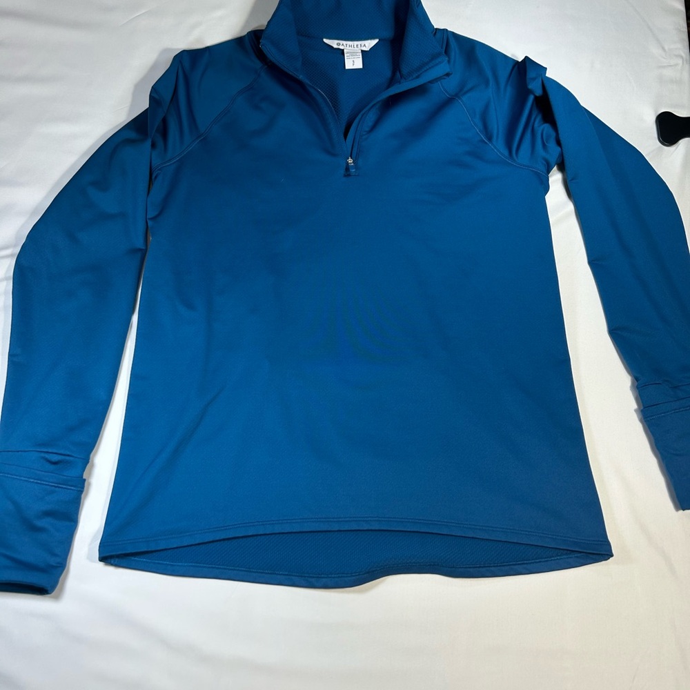 Athleta Bright Teal winter Quarter-Zip Pullover